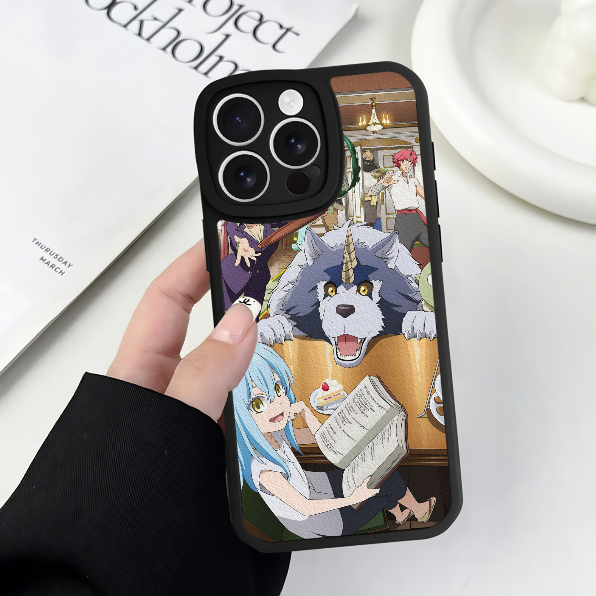 （画像用） 転スラ Regarding Reincarnated to Slime 【iPhone 16シリーズ対応】シリコンスマホケース（レザー調） 材質：シリコン